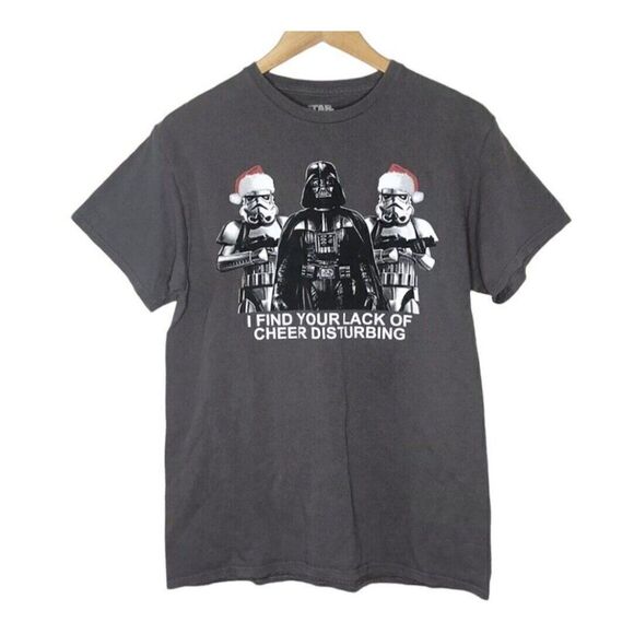 Star Wars Mens Medium T-Shirt Darth Vader I Find Your Lack Of Cheer Disturbing - Picture 1 of 7